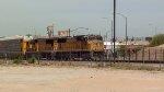 Union Pacific SD70M leading a train